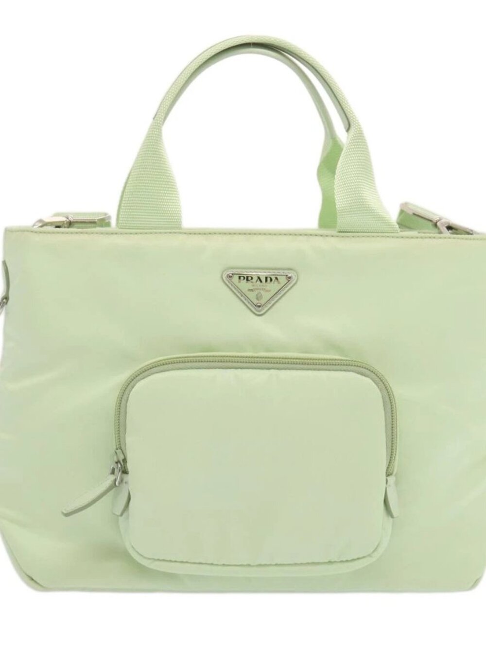 PRADA Hand Bag Nylon 2way Light Green Auth 68918AV - Picture 2 of 16